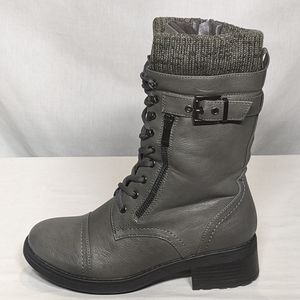 NEW Dream Pairs Womens Terran Mid Calf Combat Boots Built-in Wallet Pocket Sz 7